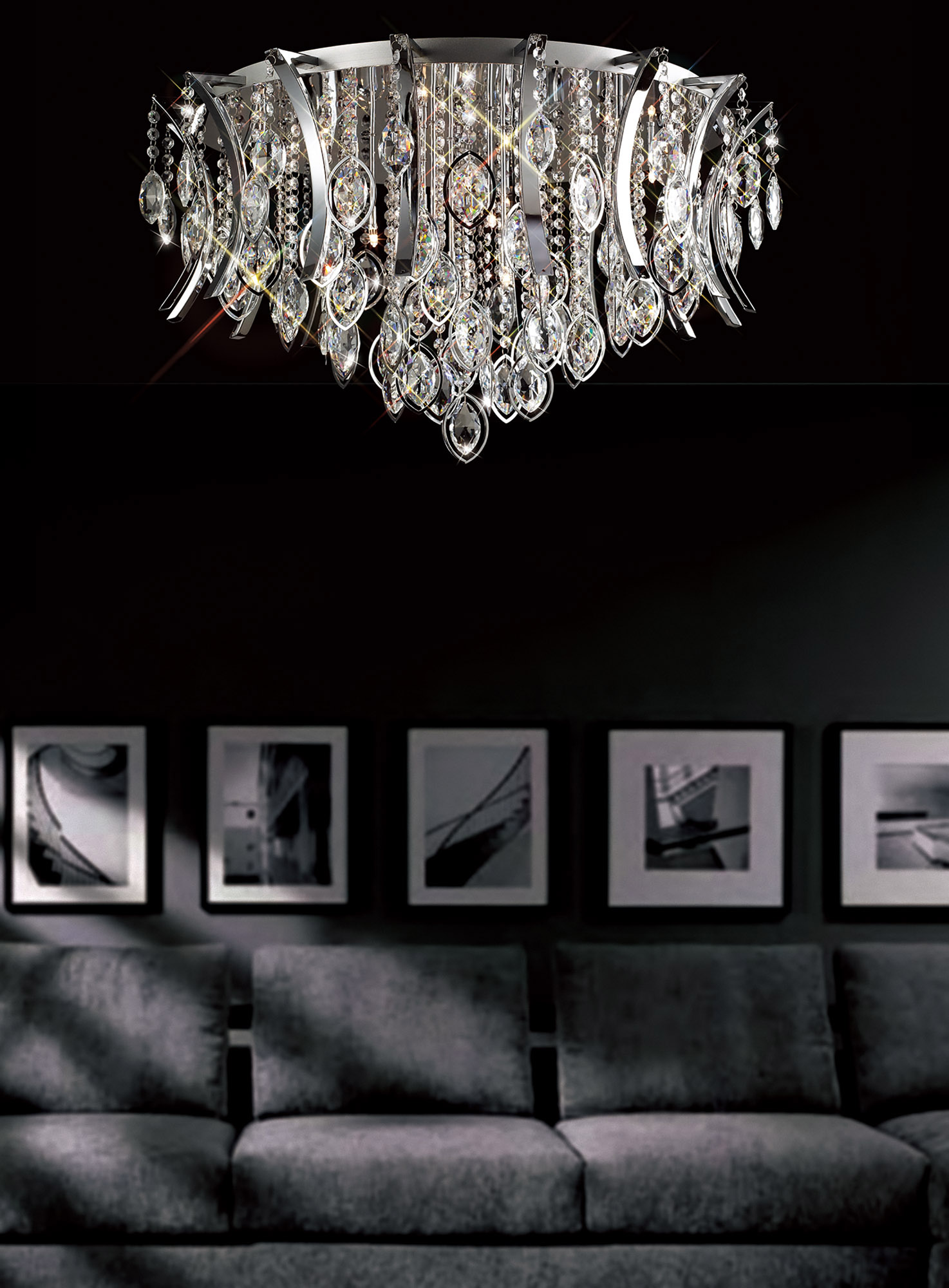 Mios Crystal Ceiling Lights Diyas Flush Crystal Fittings Mios Crystal Ceiling Lights Diyas Flush Crystal Fittings